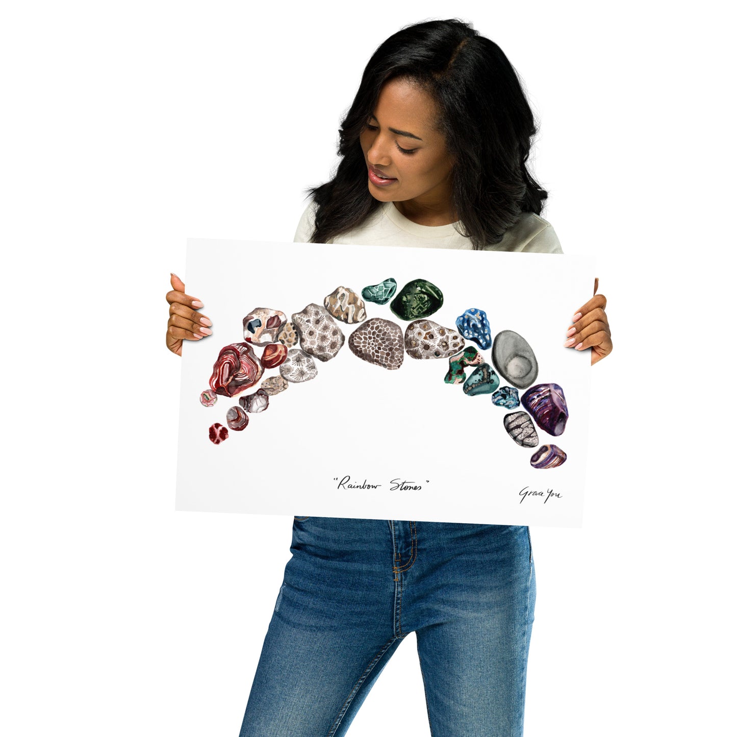 Art Print || "Rainbow Stones"