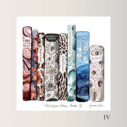 Art Print || "Michigan Stone Books" Version III & IV