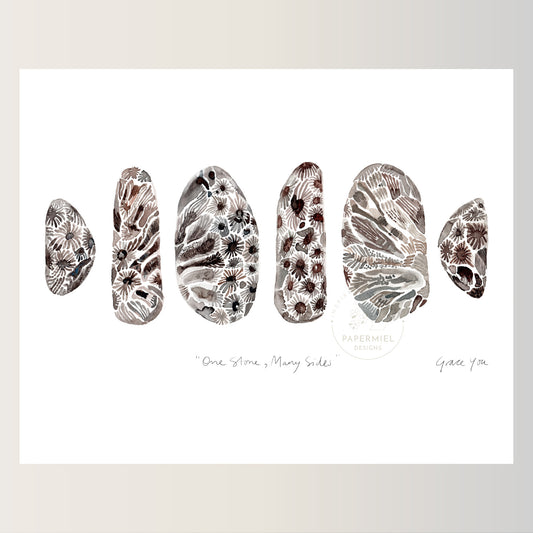 ART PRINT || "One Stone, Many Sides"