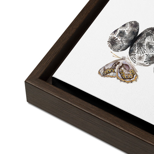 Art Print & Framed canvas || "Petoskey Cairn" with a Michigan Butterfly