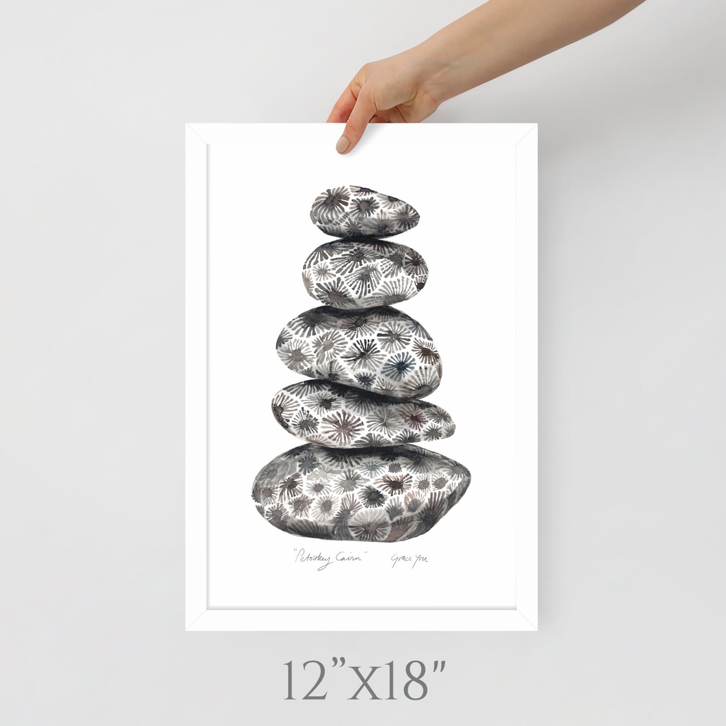 ART PRINT || "Petoskey Cairn"