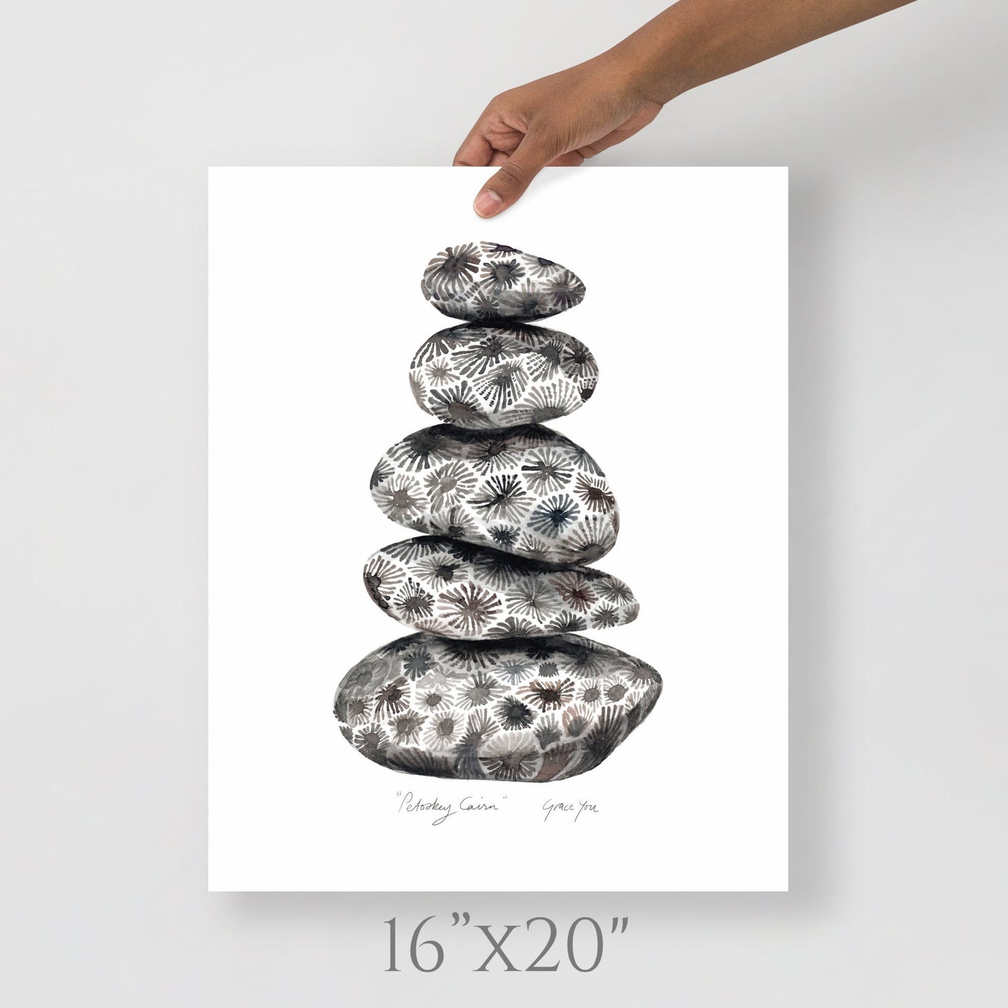 ART PRINT || "Petoskey Cairn"