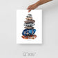 ART PRINT || Michigan Cairn, Balanced Michigan Stones & Fossils