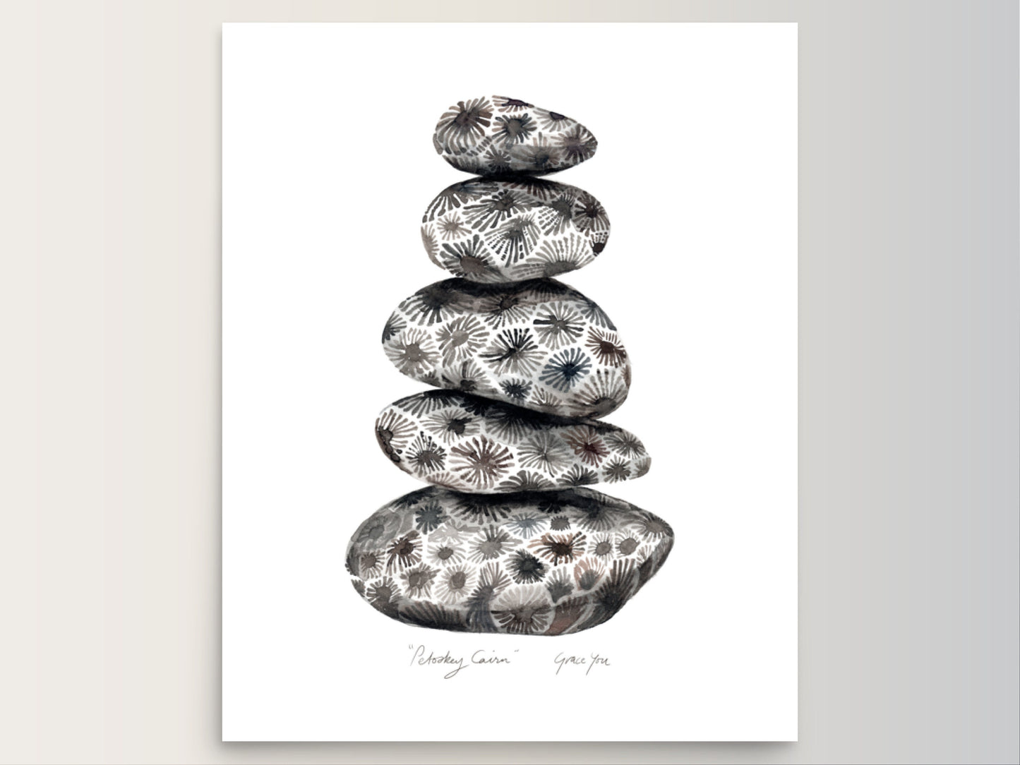 ART PRINT || "Petoskey Cairn"