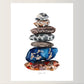 ART PRINT || Michigan Cairn, Balanced Michigan Stones & Fossils