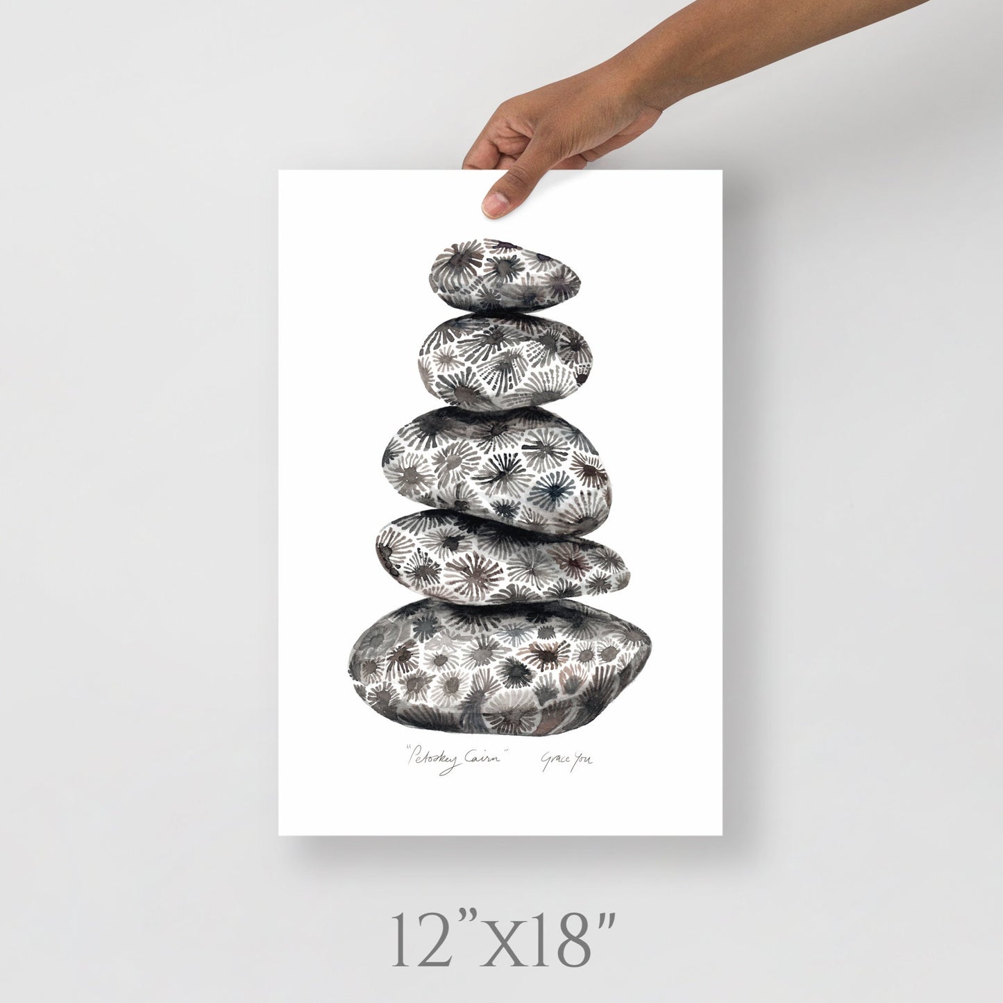 ART PRINT || "Petoskey Cairn"