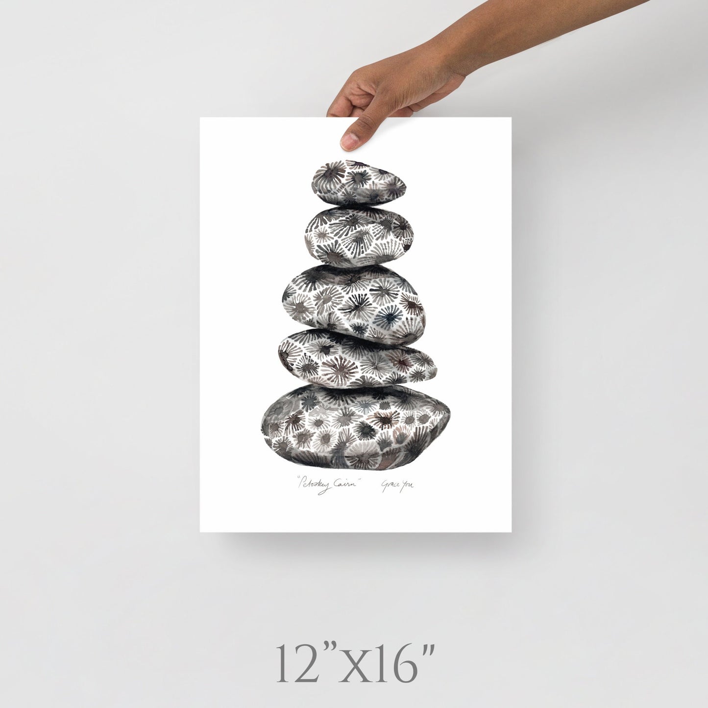 ART PRINT || "Petoskey Cairn"