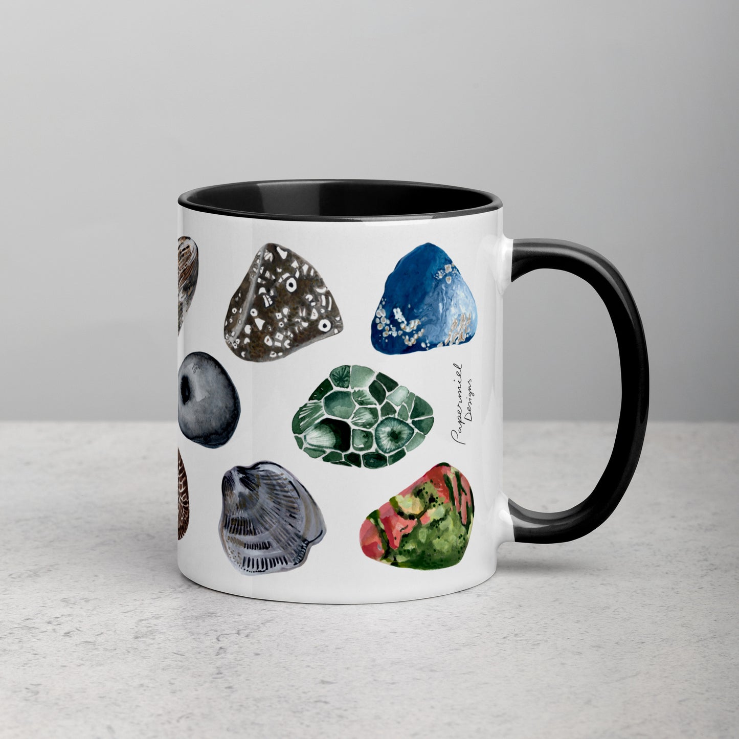 Michigan Stones Mug with Color Inside