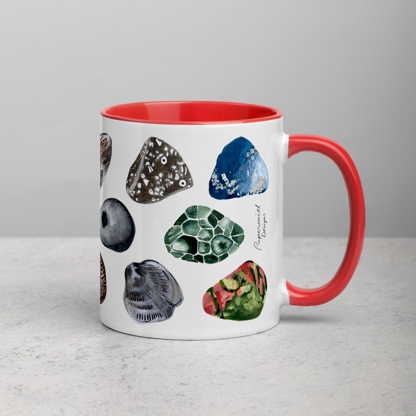 Michigan Stones Mug with Color Inside